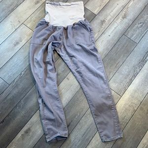 Grey maternity skinny jeans